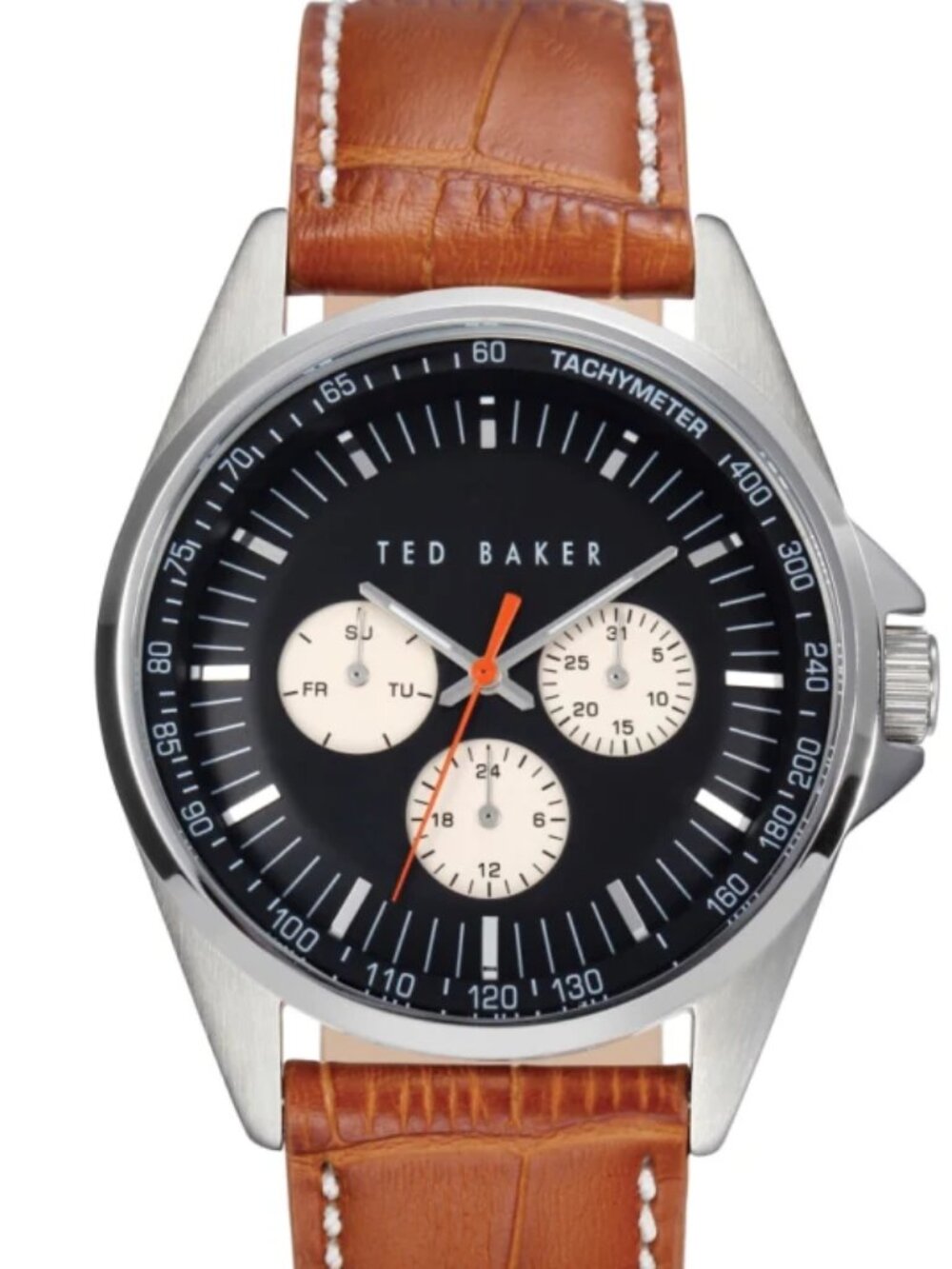 Ted Baker Airtime Men's Round Face Watch, Tan Leather Band